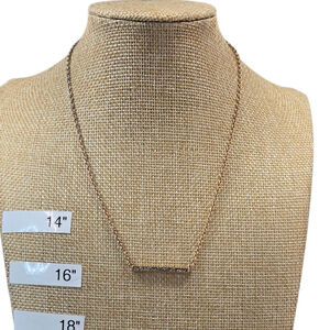 Kate Spade Raise the Bar Goldtone Pendant Necklace with Clear Stones Hangtag